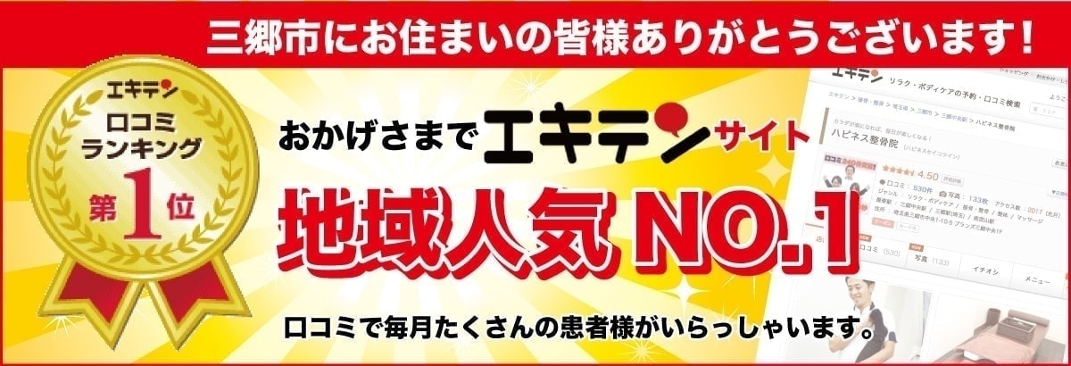 ハピネス整骨院のエキテン口コミ
